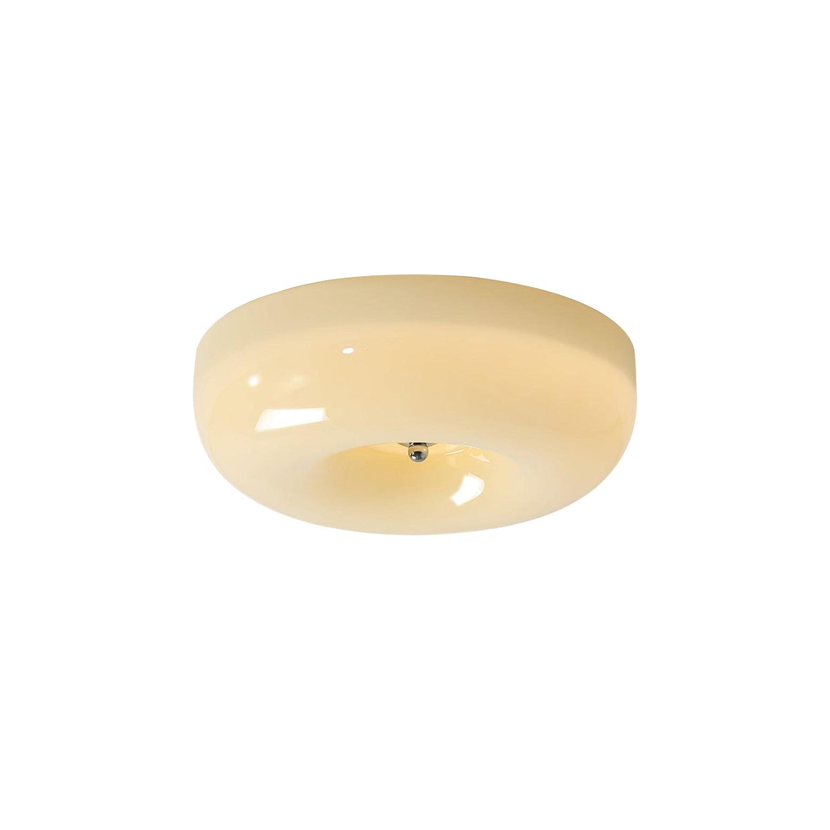 Glass Button Ceiling Light Fixture, Round Flush Mount LED Lamp for Bedroom, Kitchen, Hallway, Integrated Modern Overhead Lighting | Lonoma