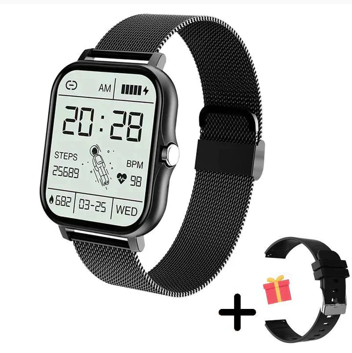 Women's Multifunction Smartwatch with Square Touchscreen Display & Magnetic Mesh Strap | Koossa