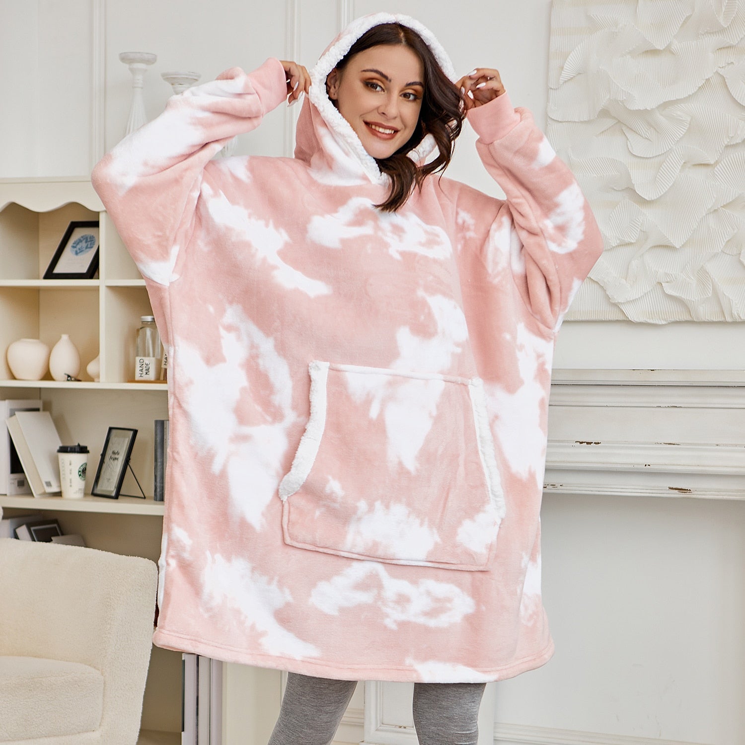 Oversized Hooded Blanket Wrap — Cosy Loungewear for Relaxing at Home & Snuggling on the Sofa | Koossa