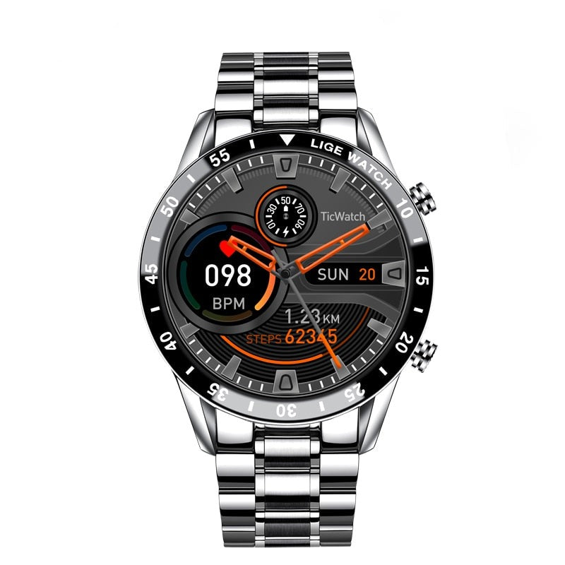 Men's Black 4G Smartwatch with Integrated Calling & Touchscreen — Contemporary Bluetooth Wristwatch | Koossa