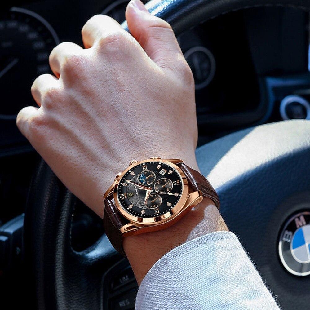 Men's Rose Gold Analogue Watch with Roman Numerals — Classic Dress Watch for Formal & Everyday Wear | Koossa
