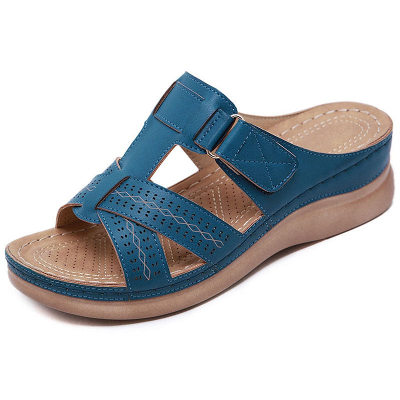 Women's Open-Toe Wedge Sandals with Cushioned Sole — Comfortable Summer Sandals for Everyday Wear & Travel | Koossa