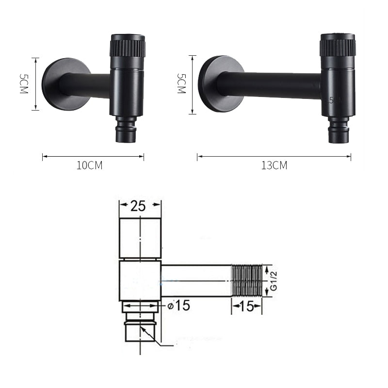 Wall-Mount Outdoor Faucet with Brass Valve Core – Cold Water Spigot for Garden, Patio & Yard | Lonoma