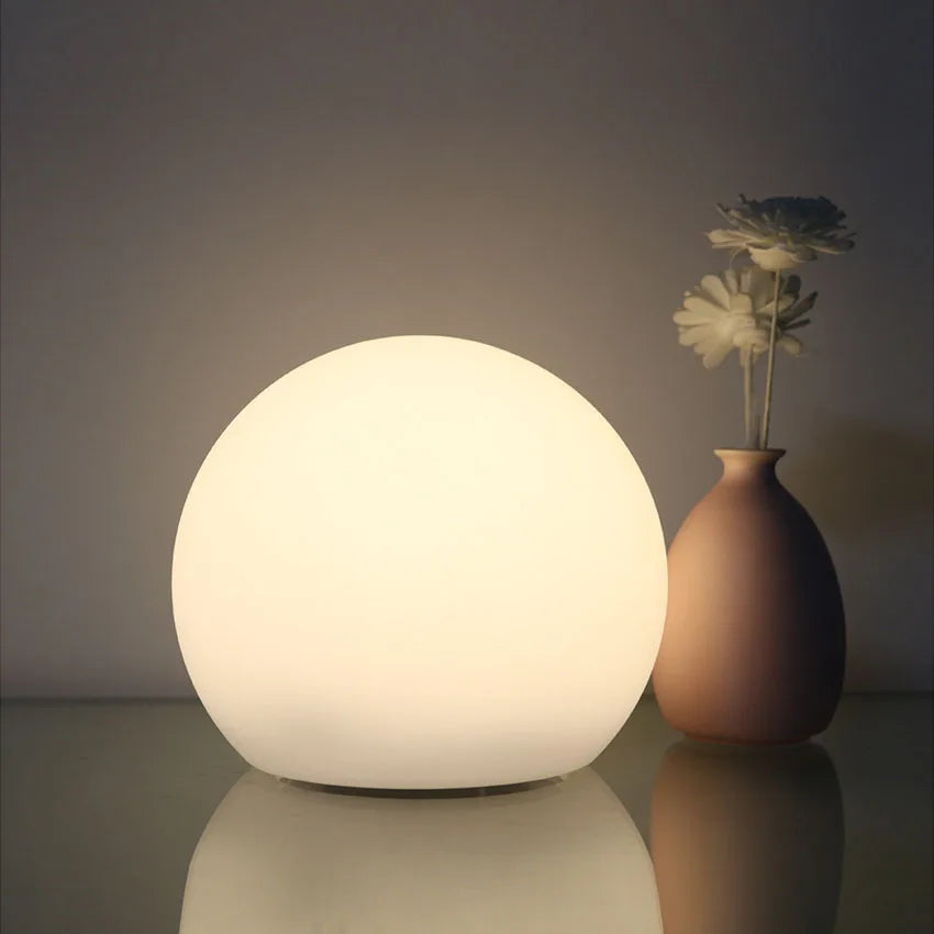 Cordless LED Orb Lamp, 16-Color USB Rechargeable Portable Night Light for Bedroom, Desk, Living Room, Ambient Mood Lighting | Lonoma