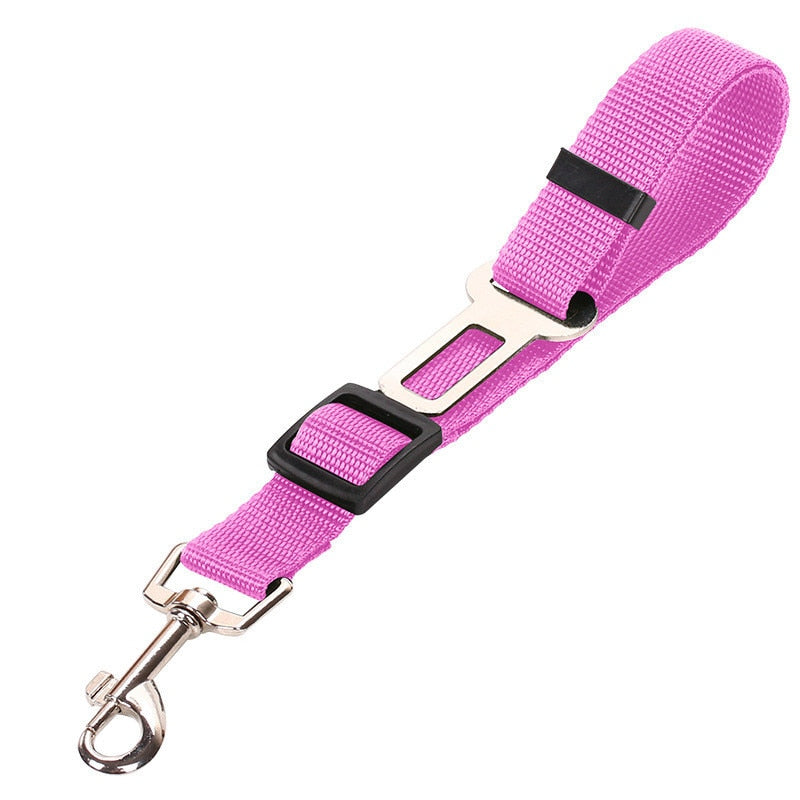 Dog Car Seatbelt Adjustable Nylon 2-in-1 Lead Clip Safety Harness Restraint Travel Strap Universal Fit Vehicle | Koossa