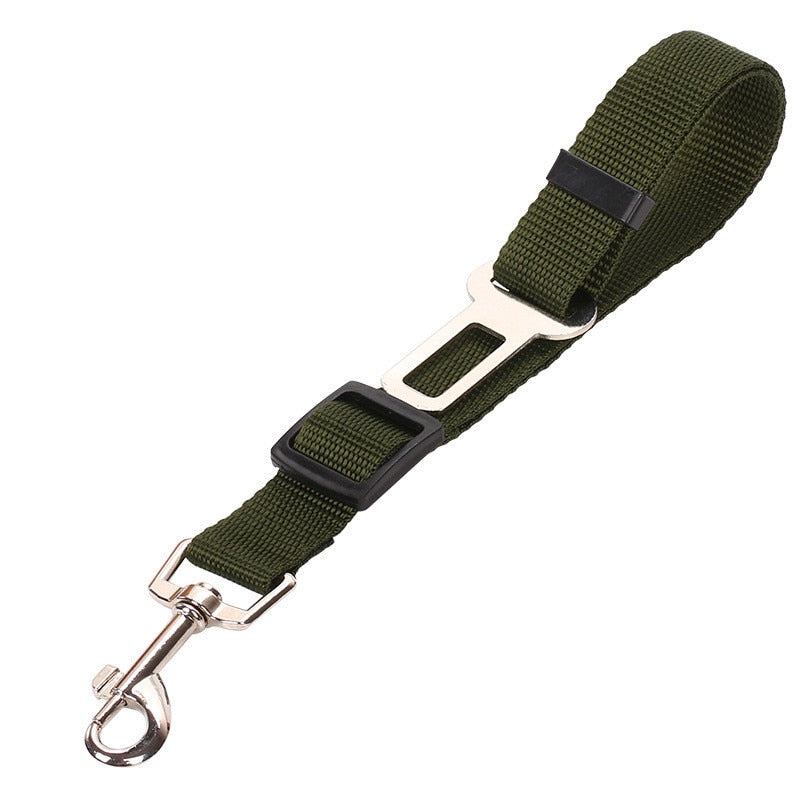 Dog Car Seatbelt Adjustable Nylon 2-in-1 Lead Clip Safety Harness Restraint Travel Strap Universal Fit Vehicle | Koossa