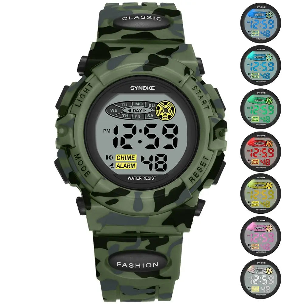 Kids Digital Sports Watch Waterproof with Stopwatch Date Alarm LED Backlight Silicone Band for Boys Girls School Outdoor Activities Time | Lonoma