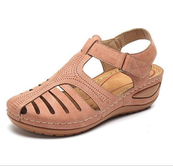 Women's Open-Toe Wedge Sandals with Cushioned Sole — Comfortable Summer Sandals for Everyday Wear & Travel | Koossa