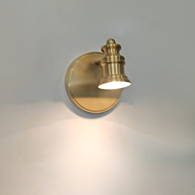 Adjustable Brass Wall Sconce with Multiple Spotlights – Indoor Track Light Fixture for Living Room, Bedroom & Hallway – Hardwired MR16 Lamp | Lonoma