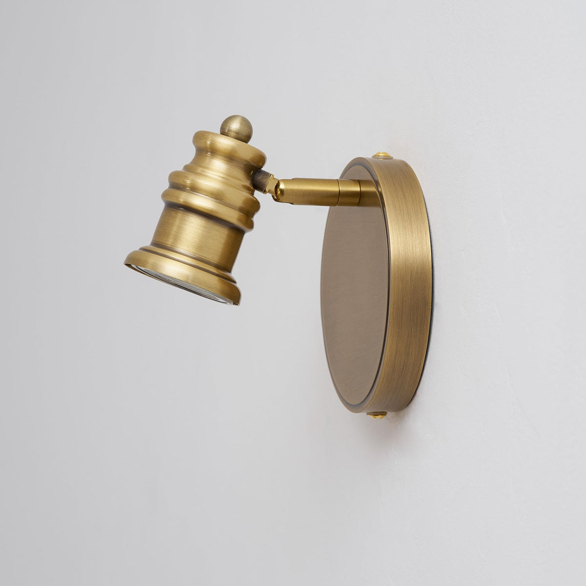 Adjustable Brass Wall Sconce with Multiple Spotlights – Indoor Track Light Fixture for Living Room, Bedroom & Hallway – Hardwired MR16 Lamp | Lonoma
