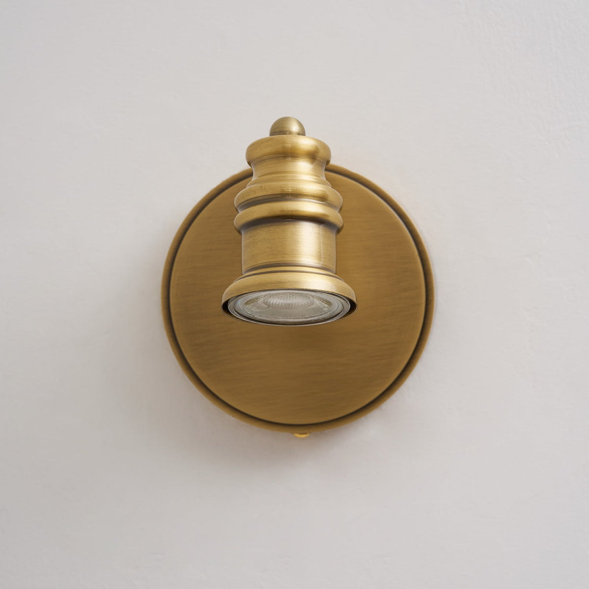 Adjustable Brass Wall Sconce with Multiple Spotlights – Indoor Track Light Fixture for Living Room, Bedroom & Hallway – Hardwired MR16 Lamp | Lonoma