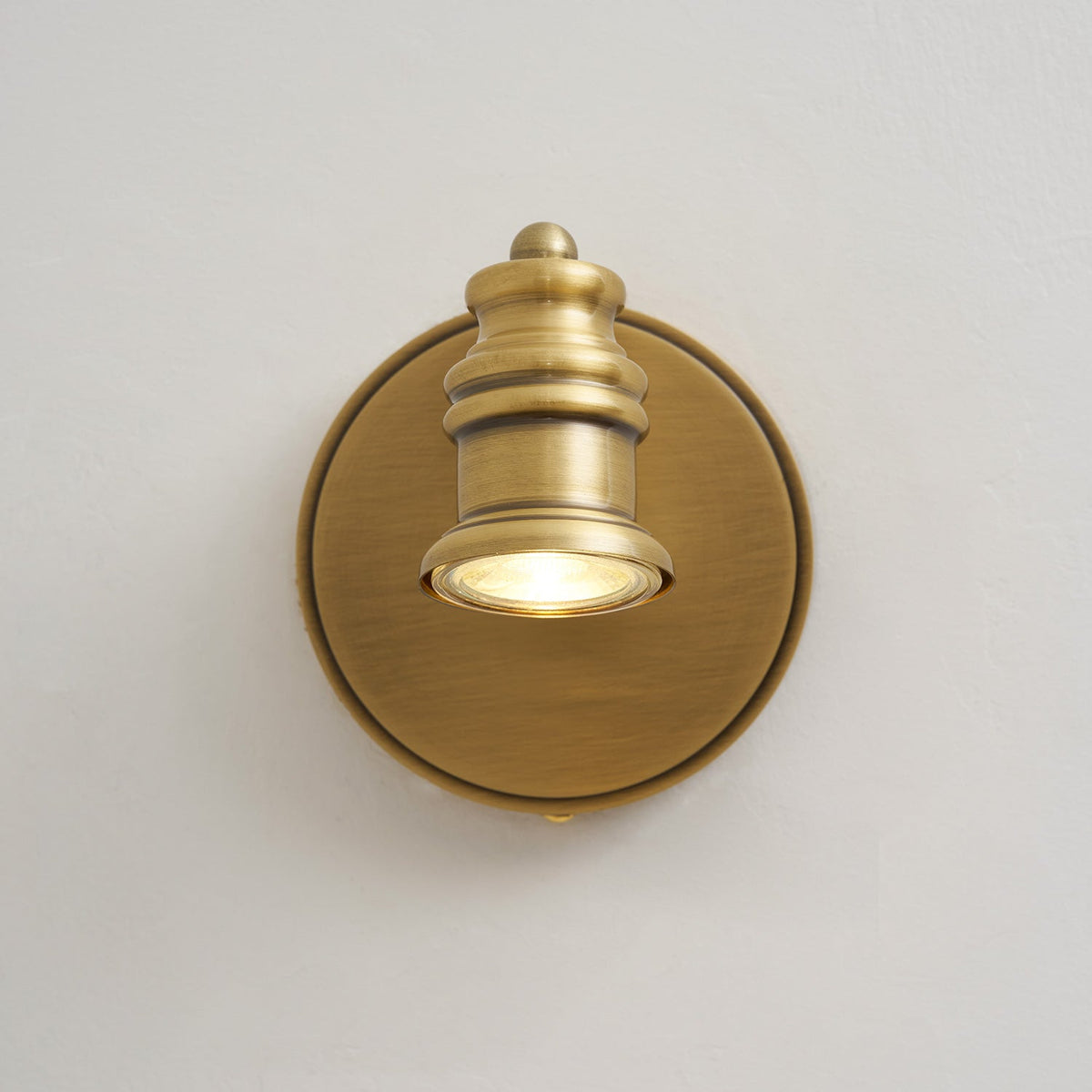 Adjustable Brass Wall Sconce with Multiple Spotlights – Indoor Track Light Fixture for Living Room, Bedroom & Hallway – Hardwired MR16 Lamp | Lonoma