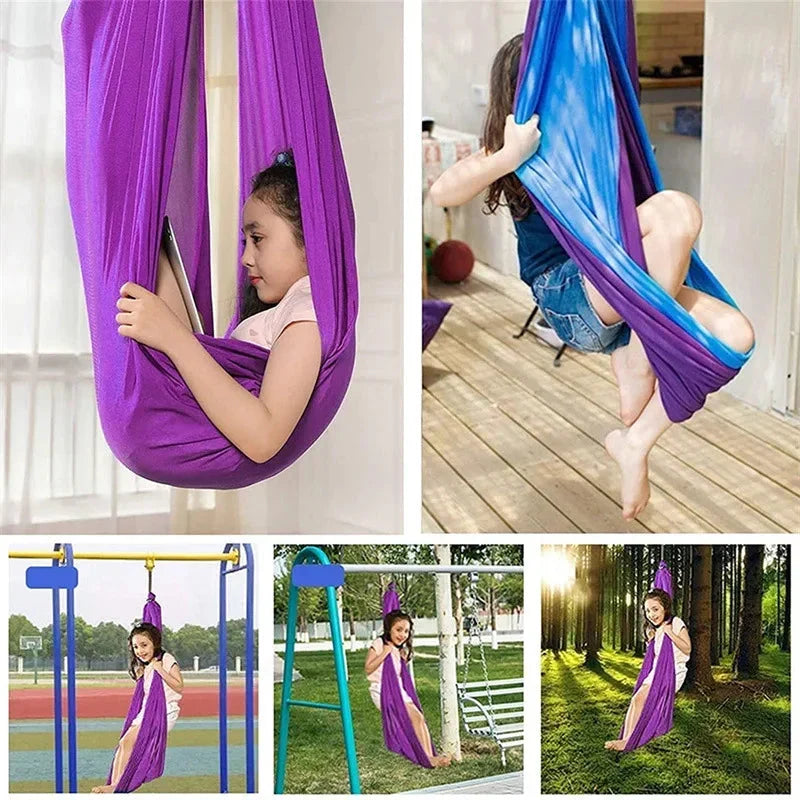Hamac Suspendu Enfant Coton Bio – Cocon Thérapeutique Éveil Moteur Équilibre Sensoriel Détente Confort | Koossa