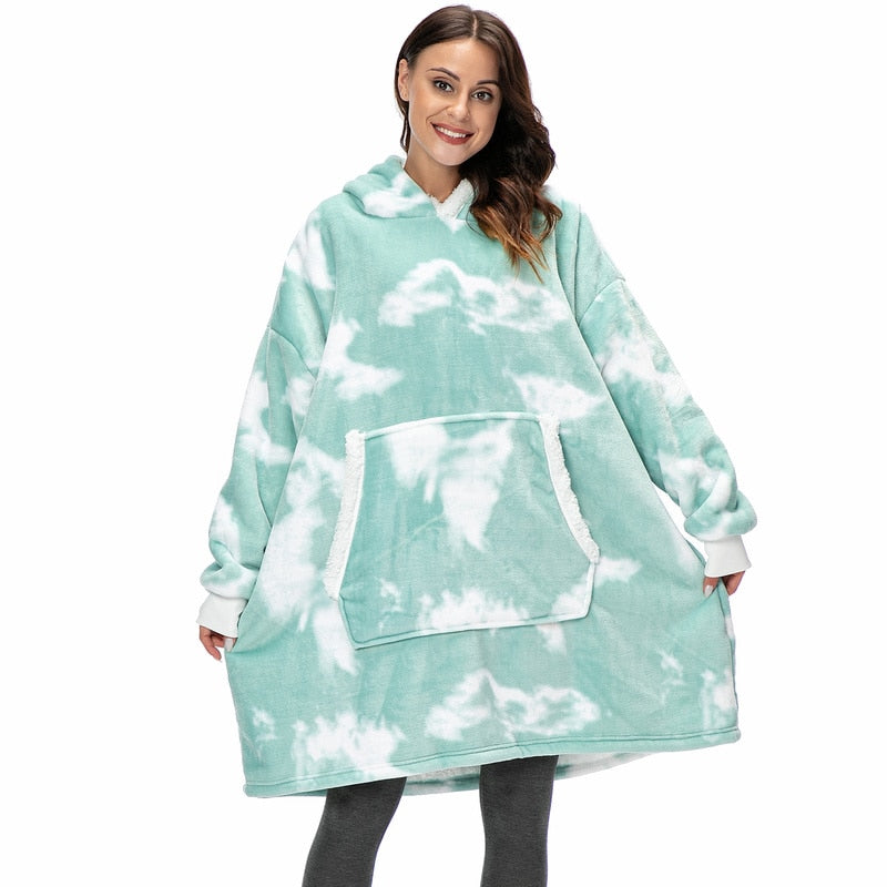Oversized Hooded Blanket Wrap — Cosy Loungewear for Relaxing at Home & Snuggling on the Sofa | Koossa