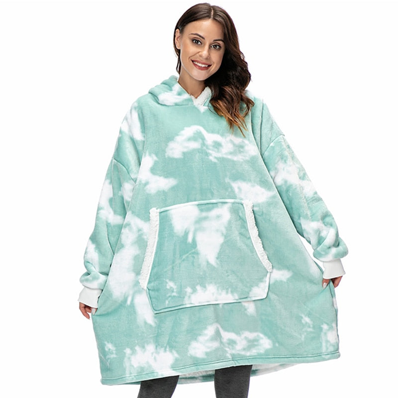 Oversized Hooded Blanket Wrap — Cosy Loungewear for Relaxing at Home & Snuggling on the Sofa | Koossa