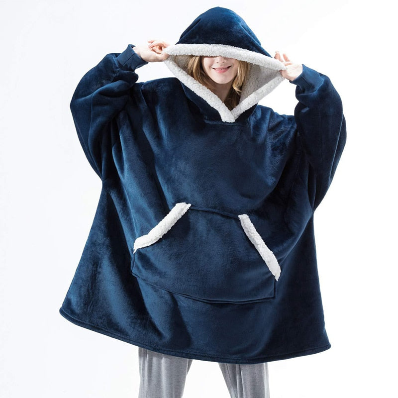 Oversized Hooded Blanket Wrap — Cosy Loungewear for Relaxing at Home & Snuggling on the Sofa | Koossa