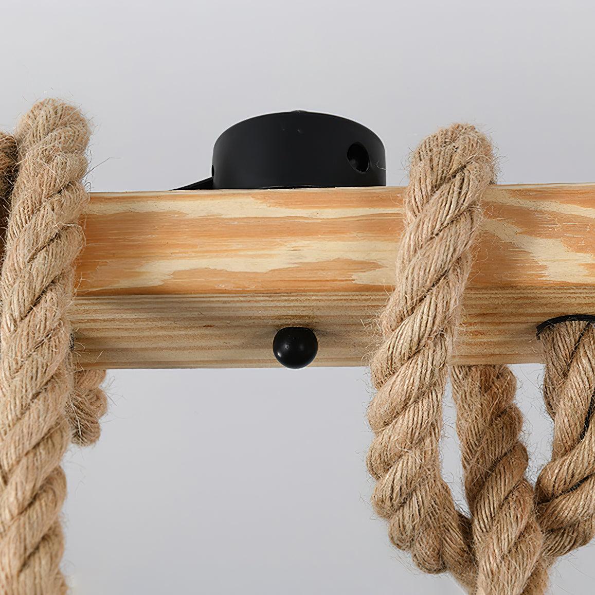 Industrial Rope Pendant Light Hemp Multi-Head Chandelier Farmhouse Vintage Hanging Fixture Rustic Ceiling Lighting for Kitchen Island | Lonoma