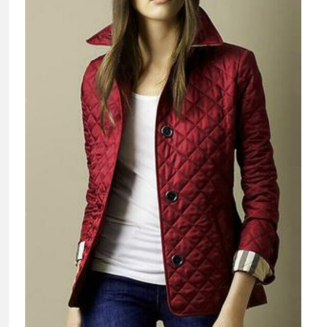 Tailored Diamond Quilted Jacket for Women in Five Refined Colours | Lightweight Button-Front Design for Effortless Layering Through Autumn and Winter | Koossa