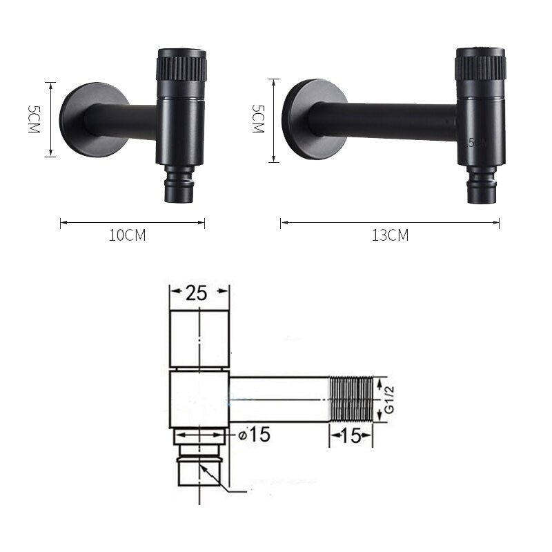 Wall-Mount Outdoor Faucet with Brass Valve Core – Cold Water Spigot for Garden, Patio & Yard | Lonoma
