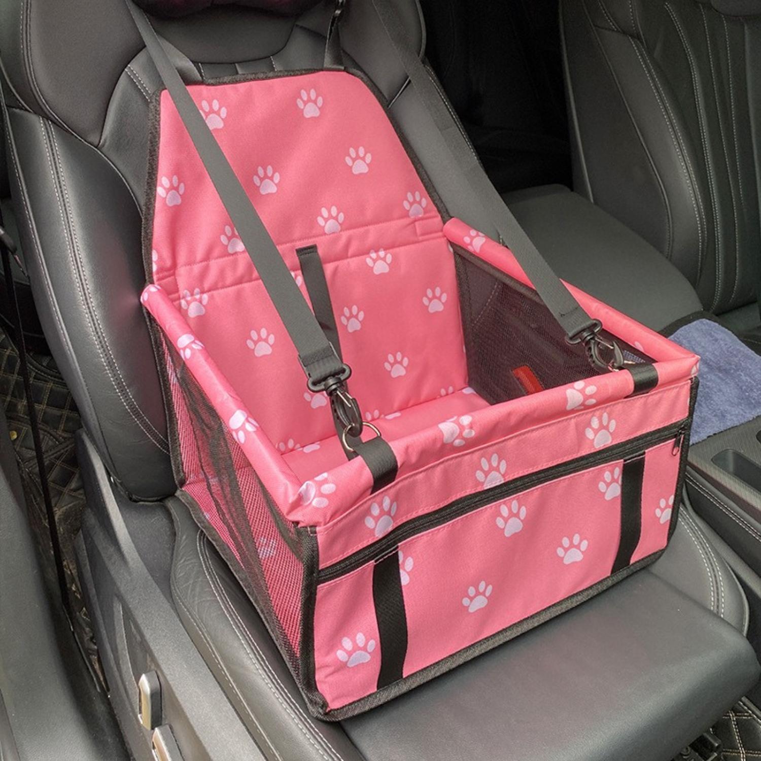 Dog Car Seat Booster Waterproof Oxford Anti-Slip Small Medium Dogs Travel Safety Seat Belt Strap Elevated Pet Car Seat Protector | Koossa