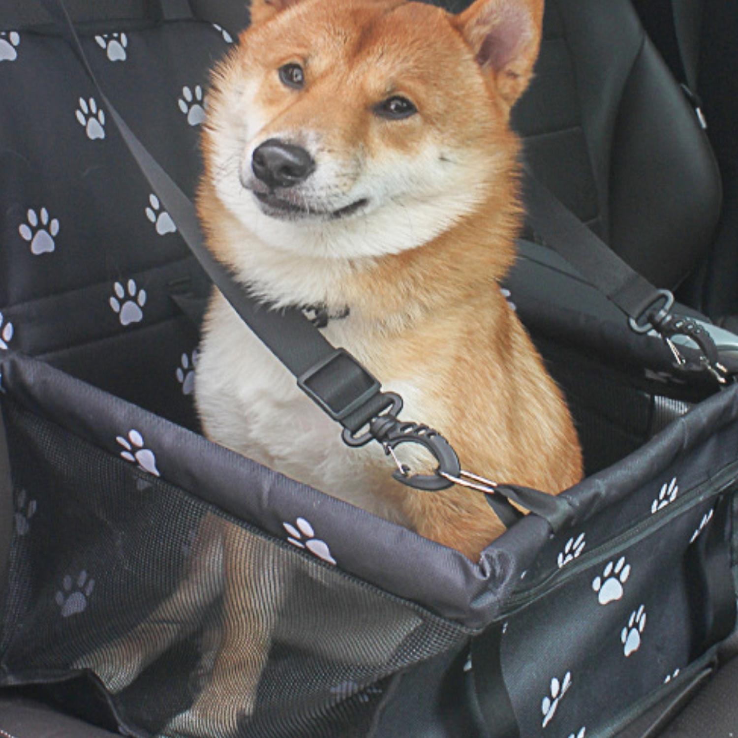 Dog Car Seat Booster Waterproof Oxford Anti-Slip Small Medium Dogs Travel Safety Seat Belt Strap Elevated Pet Car Seat Protector | Koossa
