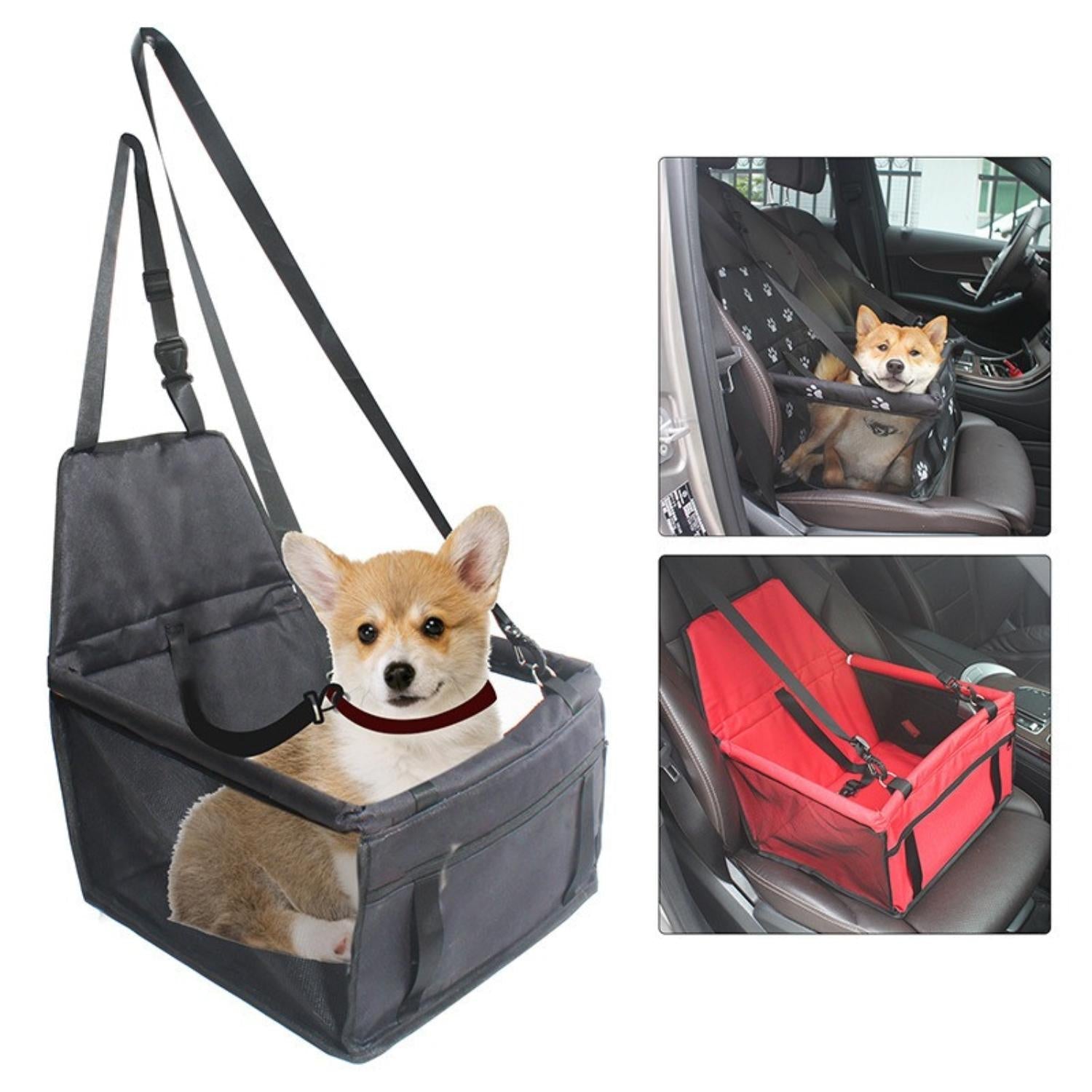 Dog Car Seat Booster Waterproof Oxford Anti-Slip Small Medium Dogs Travel Safety Seat Belt Strap Elevated Pet Car Seat Protector | Koossa