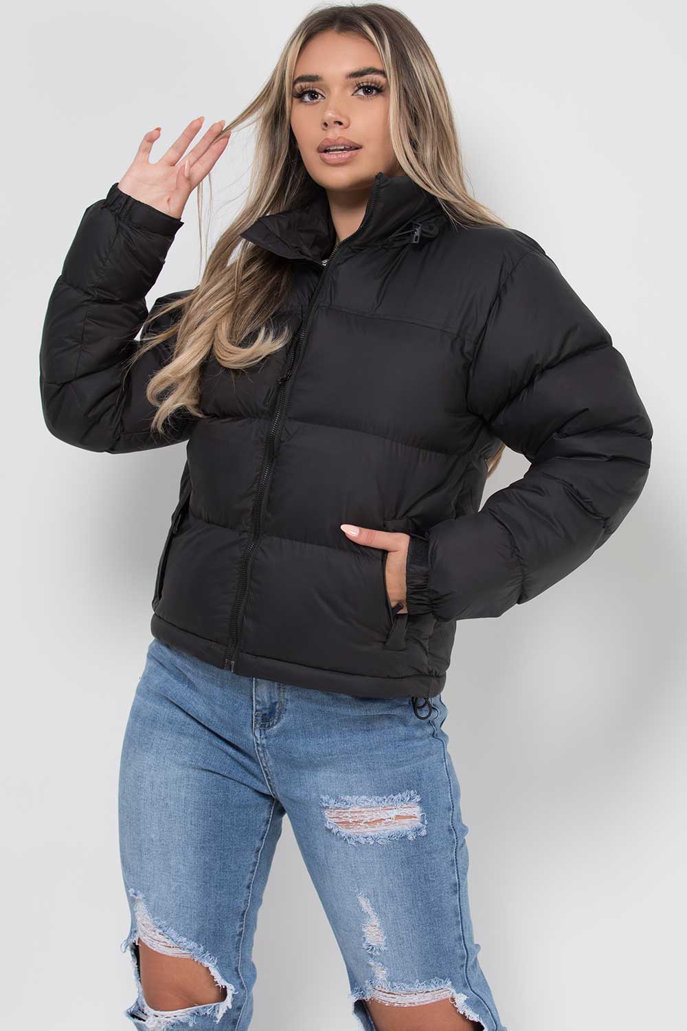 Women's Insulated Long Puffer Coat with Hood – Adjustable Drawstring, Hip-Length Coverage, Secure Zipper Pockets – Winter Warmth for | Lonoma