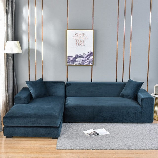 Stretch Velvet Sofa Slipcover, Universal Fit Couch Cover for Living Room, Armchair, Loveseat & 3-Seater Furniture Protector | Lonoma