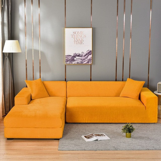 Stretch Velvet Sofa Slipcover, Universal Fit Couch Cover for Living Room, Armchair, Loveseat & 3-Seater Furniture Protector | Lonoma