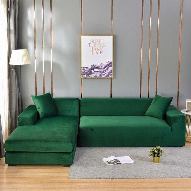 Stretch Velvet Sofa Slipcover, Universal Fit Couch Cover for Living Room, Armchair, Loveseat & 3-Seater Furniture Protector | Lonoma