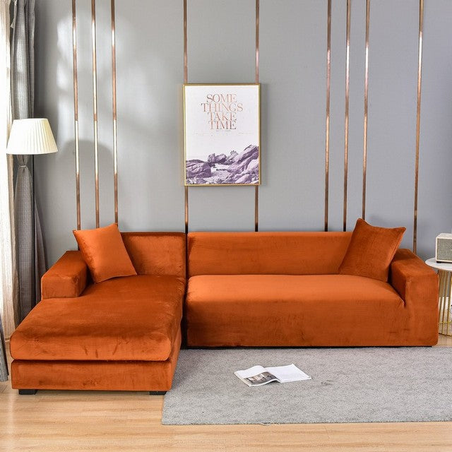 Stretch Velvet Sofa Slipcover, Universal Fit Couch Cover for Living Room, Armchair, Loveseat & 3-Seater Furniture Protector | Lonoma