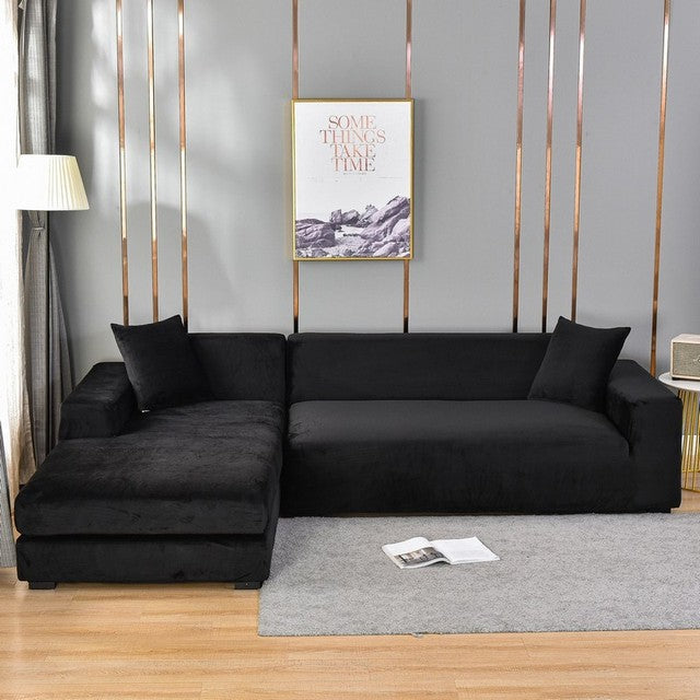 Stretch Velvet Sofa Slipcover, Universal Fit Couch Cover for Living Room, Armchair, Loveseat & 3-Seater Furniture Protector | Lonoma