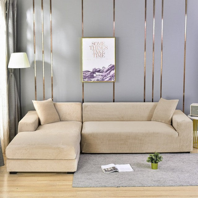 Stretch Velvet Sofa Slipcover, Universal Fit Couch Cover for Living Room, Armchair, Loveseat & 3-Seater Furniture Protector | Lonoma