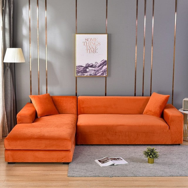 Stretch Velvet Sofa Slipcover, Universal Fit Couch Cover for Living Room, Armchair, Loveseat & 3-Seater Furniture Protector | Lonoma