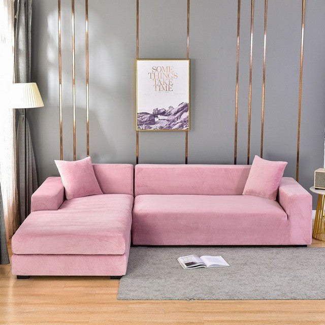 Stretch Velvet Sofa Slipcover, Universal Fit Couch Cover for Living Room, Armchair, Loveseat & 3-Seater Furniture Protector | Lonoma