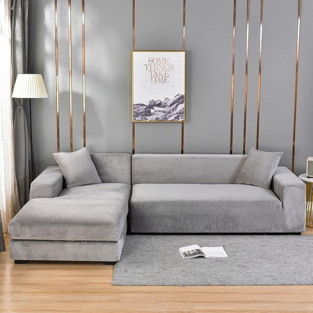 Stretch Velvet Sofa Slipcover, Universal Fit Couch Cover for Living Room, Armchair, Loveseat & 3-Seater Furniture Protector | Lonoma