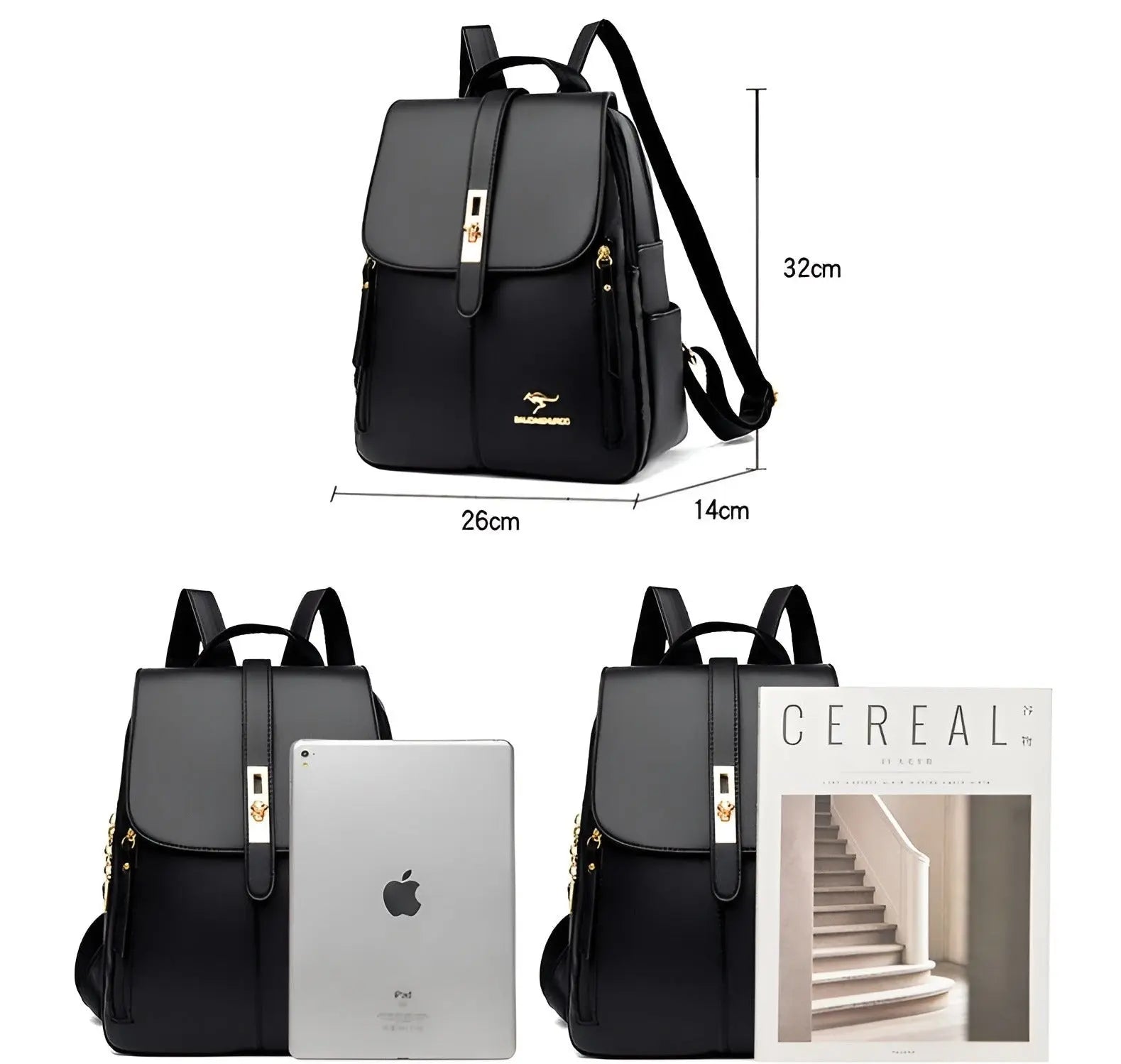Women's Convertible Backpack Handbag — Versatile Everyday Bag with Multiple Compartments & Adjustable Straps | Koossa