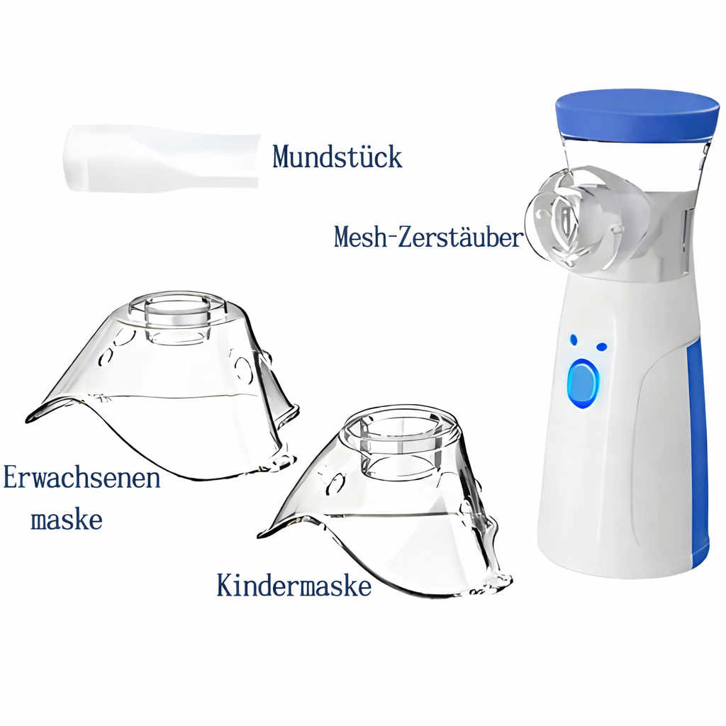 Portable Mesh Nebulizer for Home & Travel – Rechargeable Handheld Inhaler for Kids & Adults – USB Powered Breathing Treatment Device | Lonoma