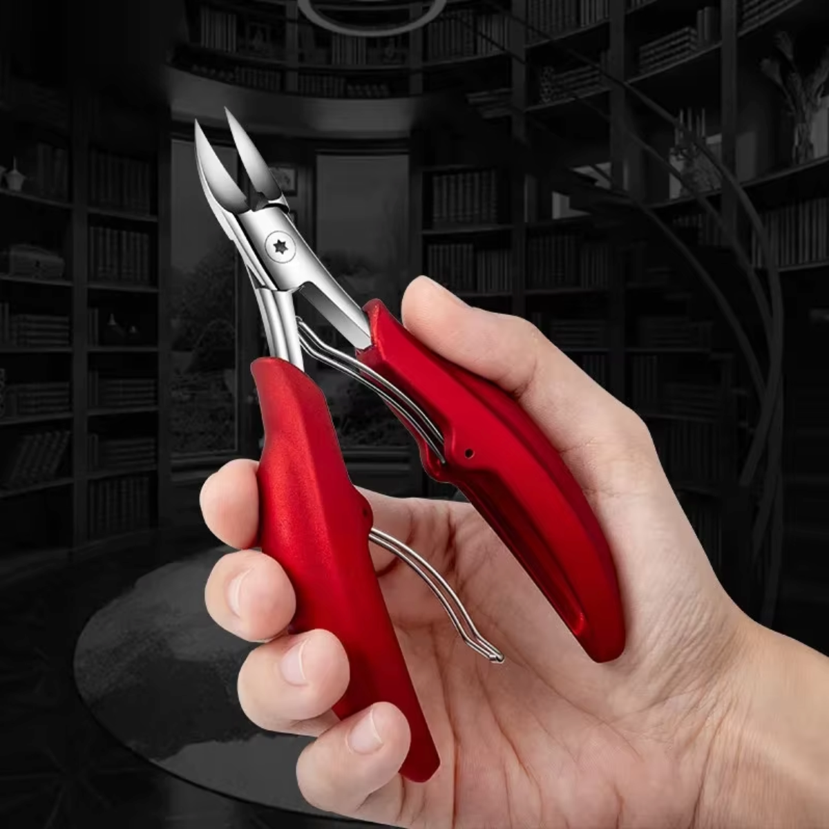 Ciseaux à ongles d'orteils en acier inoxydable lames courbes grip antidérapant pédicure professionnelle | Koossa