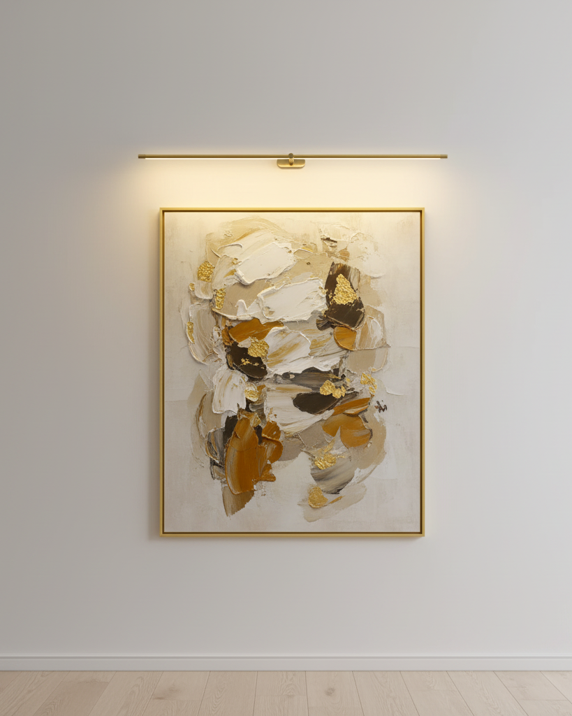 Rechargeable LED Picture Light 27 Inch Gold, Battery Operated Cordless Art Display Sconce, Dimmable Accent Lighting for Hallway Bedroom | Lonoma