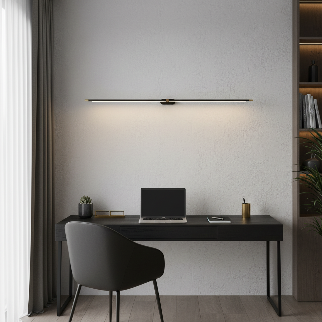 Rechargeable LED Picture Light 27 Inch Gold, Battery Operated Cordless Art Display Sconce, Dimmable Accent Lighting for Hallway Bedroom | Lonoma