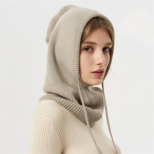 Women's Hooded Scarf — Warm Winter Neck Warmer with Adjustable Drawstrings for Cold Weather | Koossa