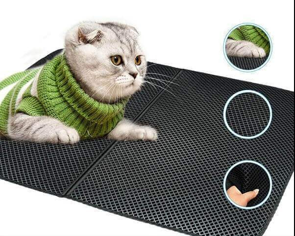 Cat Litter Mat Trapping Double Layer Foldable Waterproof Non Slip EVA Foam BPA Free 30x45 40x55 55x75cm Kitten Litter Catcher | Koossa