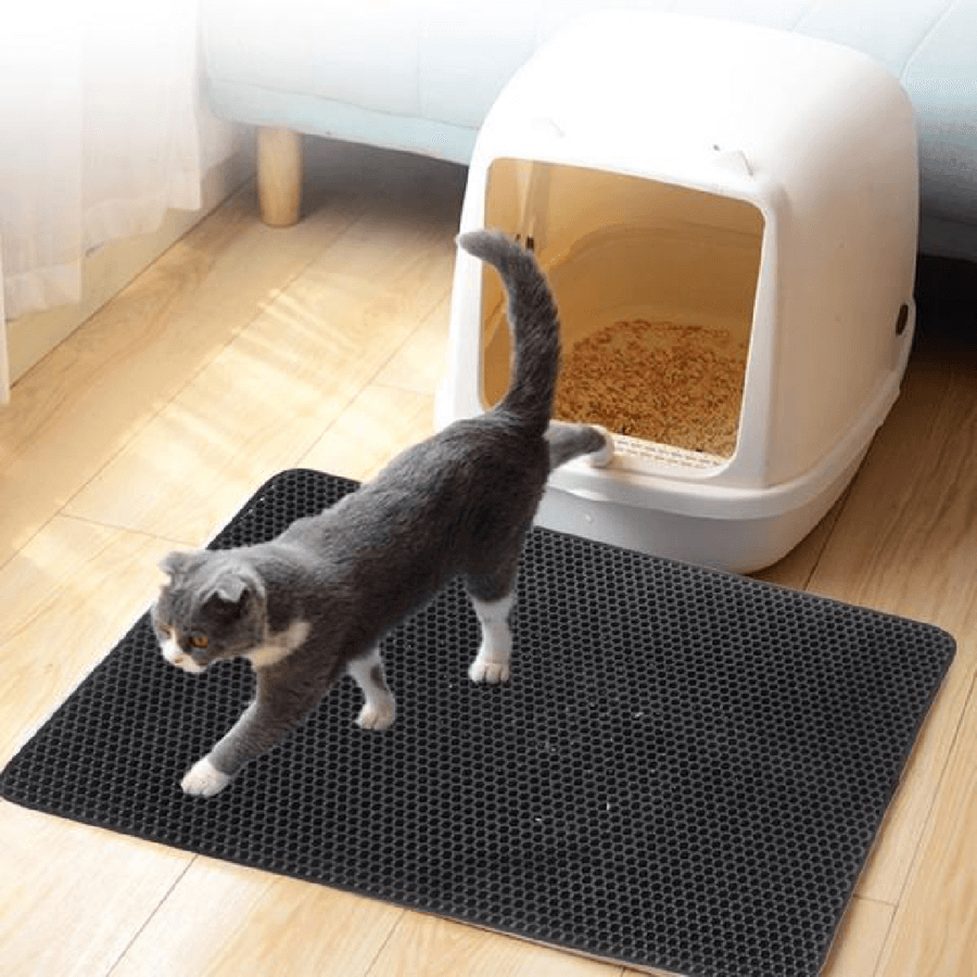 Cat Litter Mat Trapping Double Layer Foldable Waterproof Non Slip EVA Foam BPA Free 30x45 40x55 55x75cm Kitten Litter Catcher | Koossa