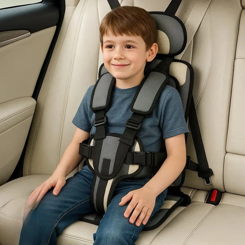 Portable Child Travel Harness Seat, Foldable 5-Point Harness for Cars, Taxis & Rideshares, Compact Travel Gear for Kids on the Go | Lonoma