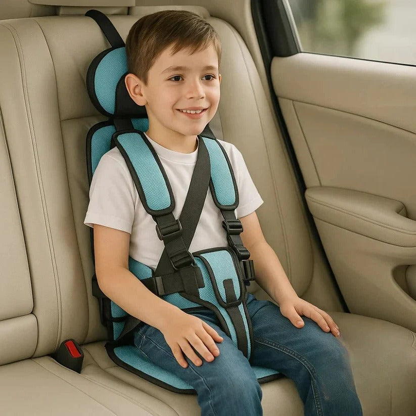 Portable Child Travel Safety Harness Seat, 5-Point Foldable Design for Taxis, Rental Cars & Everyday Outings, Toddlers & Kids | Lonoma