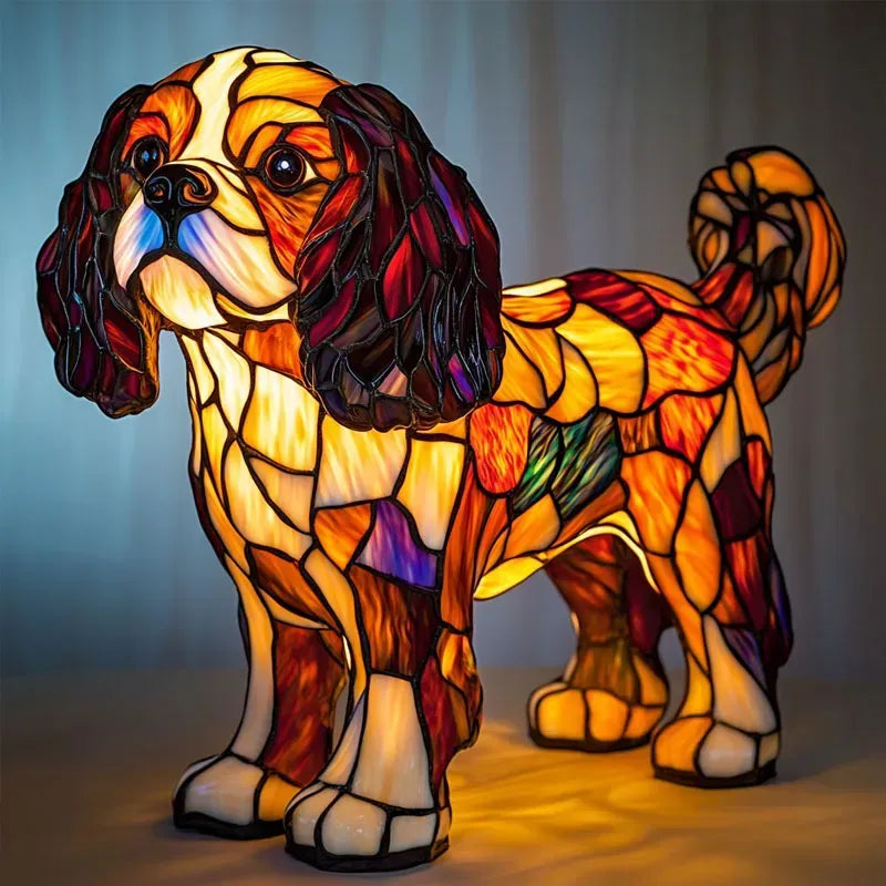 Handcrafted Dog Table Lamp — Warm Ambient Lighting for Pet Lovers & Home Décor Enthusiasts | Koossa