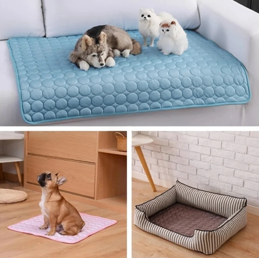 Dog Cat Cooling Mat Gel-Infused Quilted Self-Cooling XS to XXL Breathable Mesh Washable Summer Pet Bed Pad | Koossa