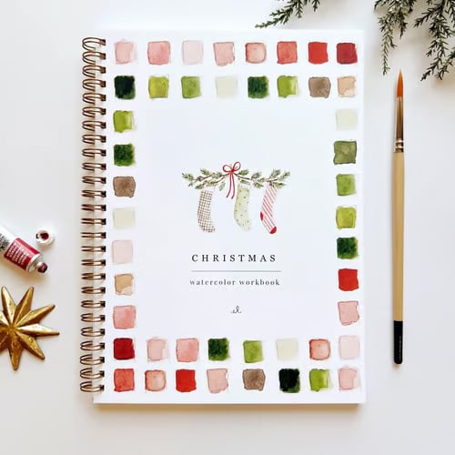 Beginner Watercolor Paint Book with Templates & Step-by-Step Lessons for Relaxing Art Projects Adults Kids Teens | Lonoma