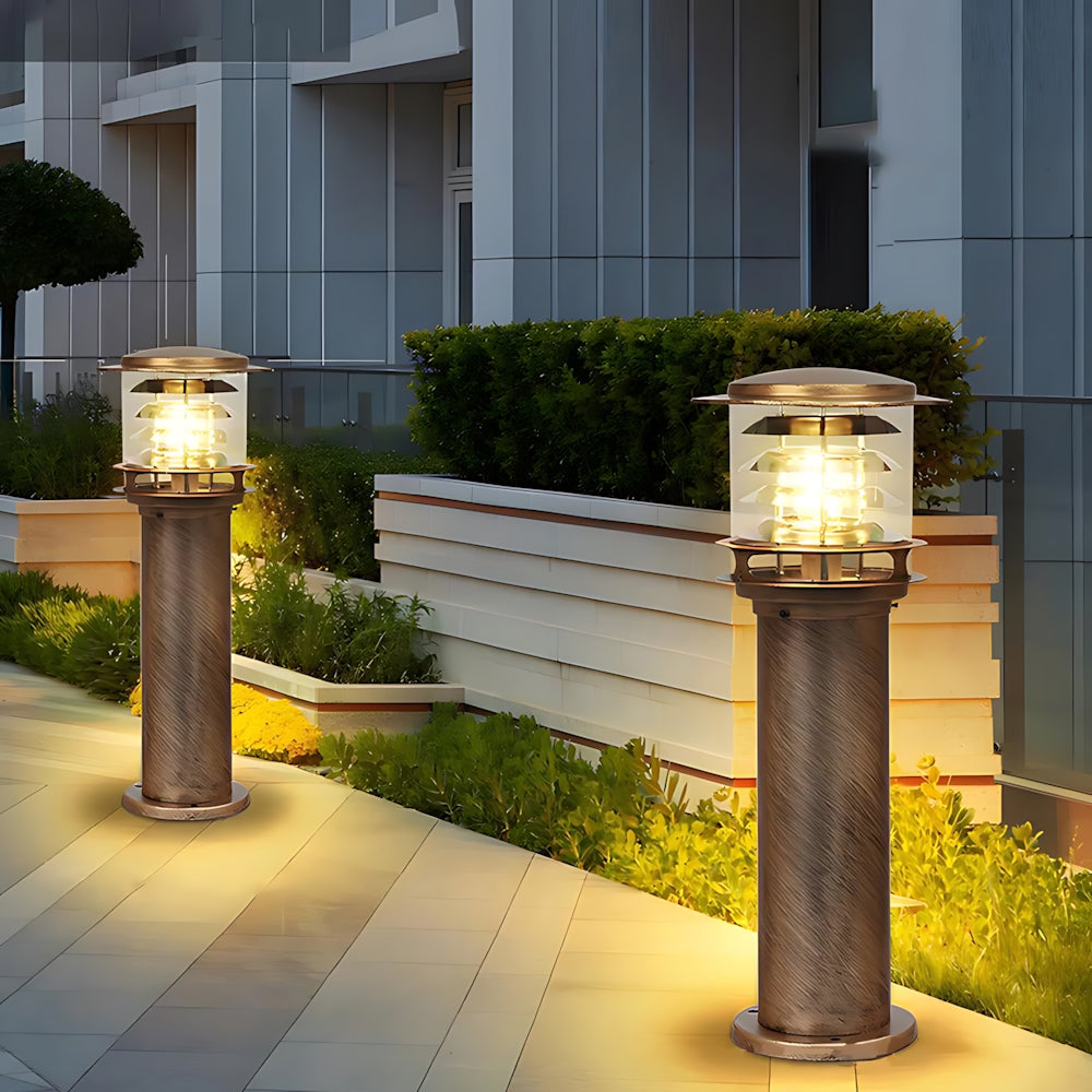 Borne extérieure aluminium éclairage allée jardin IP65 anthracite bronze moderne terrasse villa design intemporel | Koossa